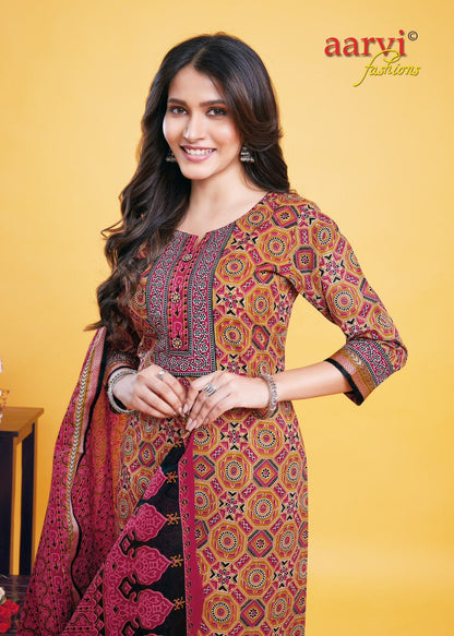 Gadwal Border Vol 9 Aarvi Fashions Cambric Cotton Dress Material Wholesale Rate