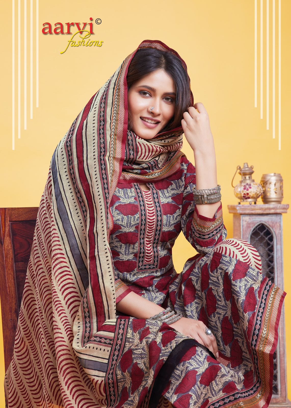 Gadwal Border Vol 9 Aarvi Fashions Cambric Cotton Dress Material Wholesale Rate