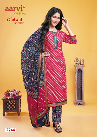 Gadwal Border Vol 9 Aarvi Fashions Cambric Cotton Dress Material Wholesale Rate