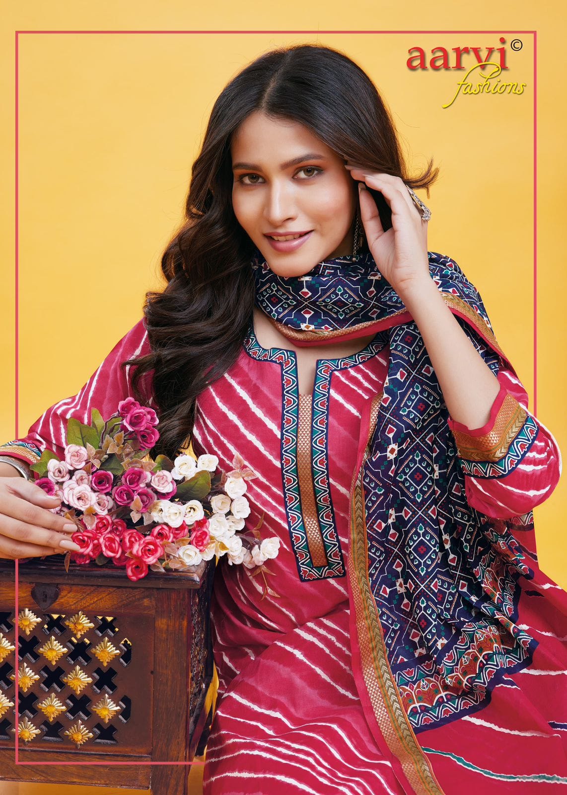 Gadwal Border Vol 9 Aarvi Fashions Cambric Cotton Dress Material Wholesale Rate
