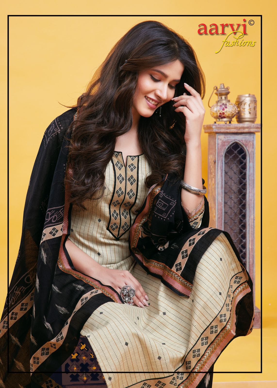 Gadwal Border Vol 9 Aarvi Fashions Cambric Cotton Dress Material Wholesale Rate