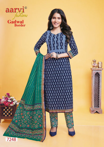 Gadwal Border Vol 9 Aarvi Fashions Cambric Cotton Dress Material Wholesale Rate