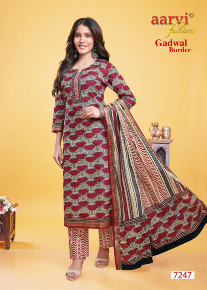 Gadwal Border Vol 9 Aarvi Fashions Cambric Cotton Dress Material Wholesale Rate