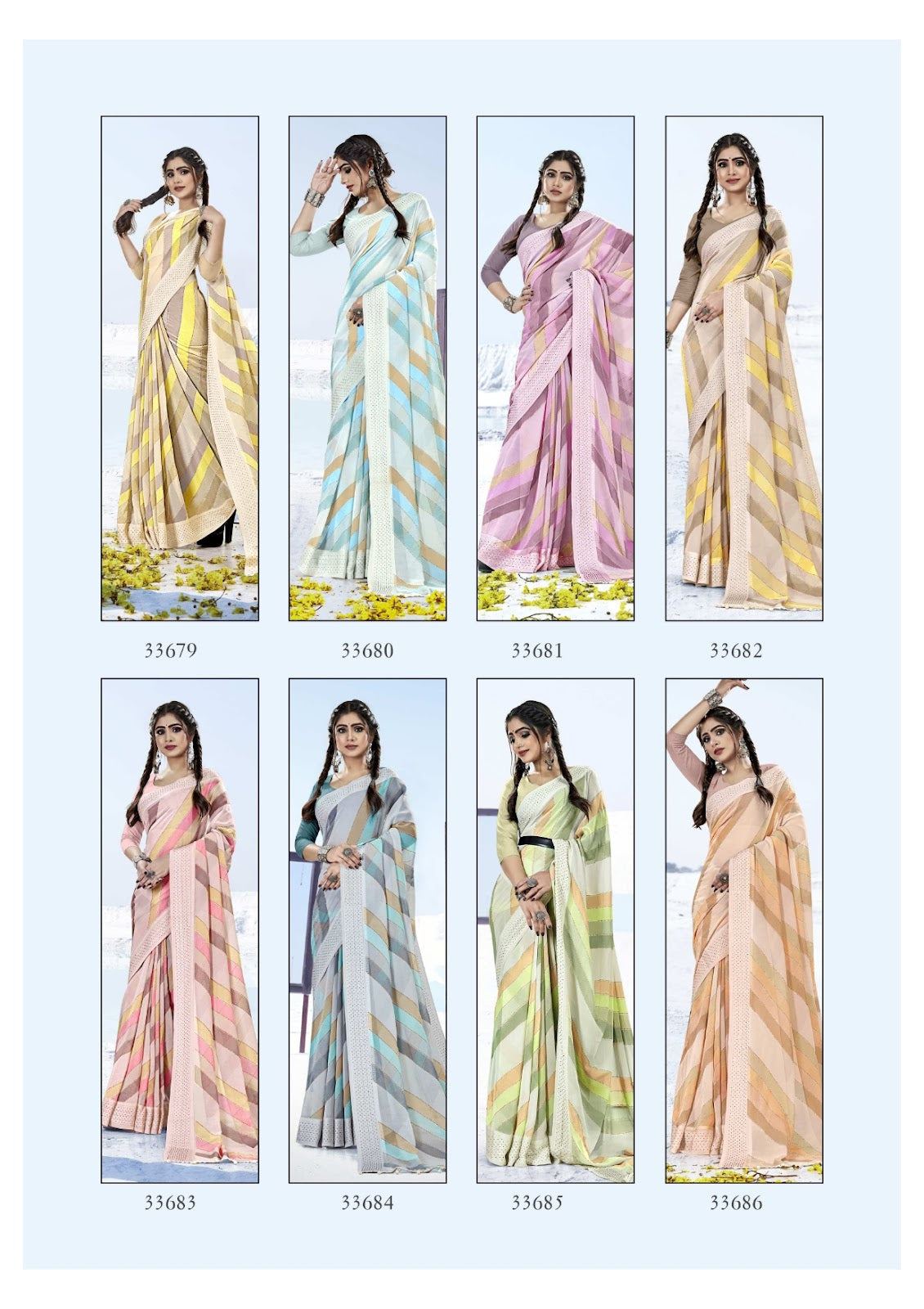 Gagan Vol 1 Vallabhi Prints Georgette Sarees Exporter