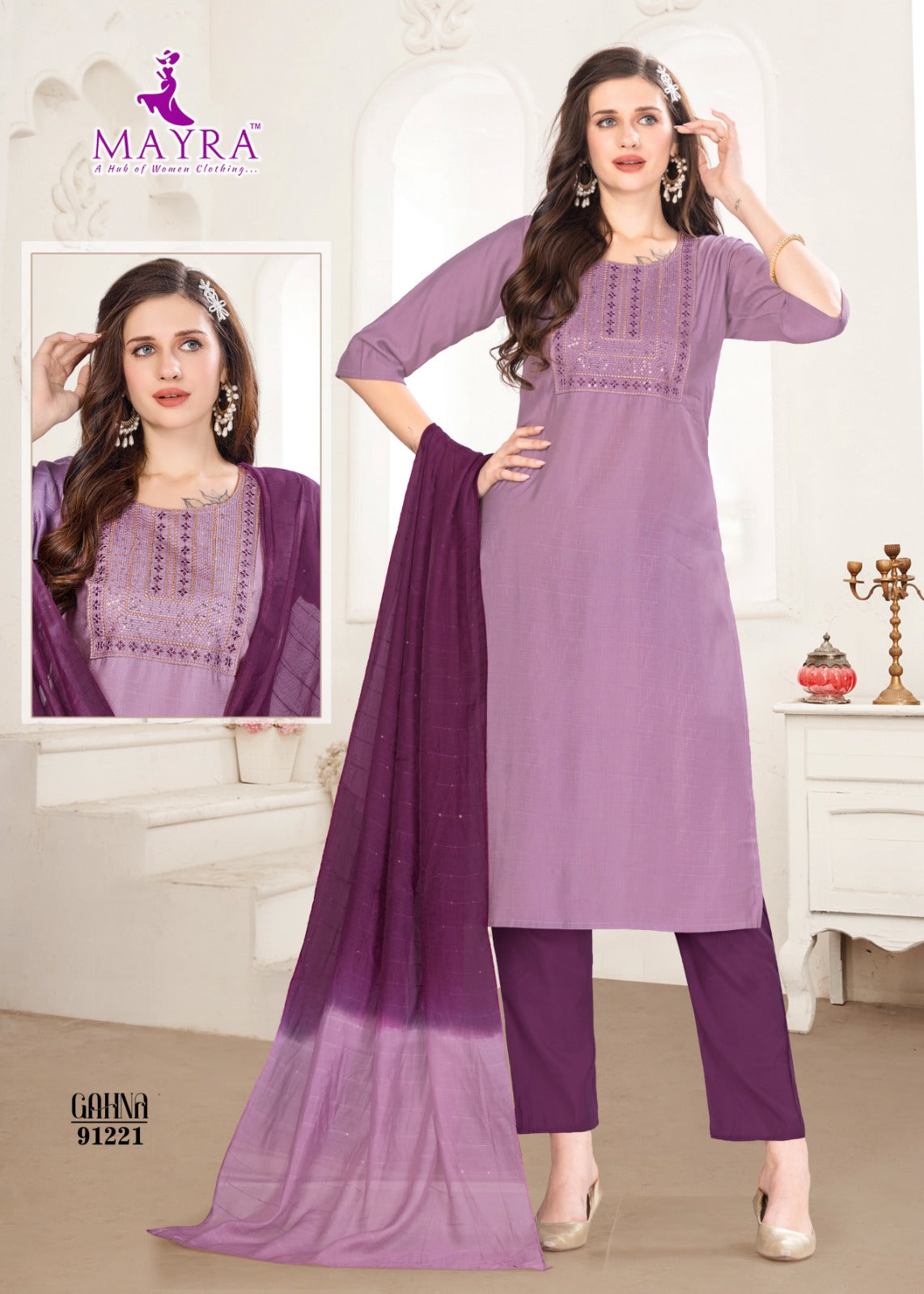 Gahna Mayra Vetican Readymade Pant Style Suits Supplier Gujarat
