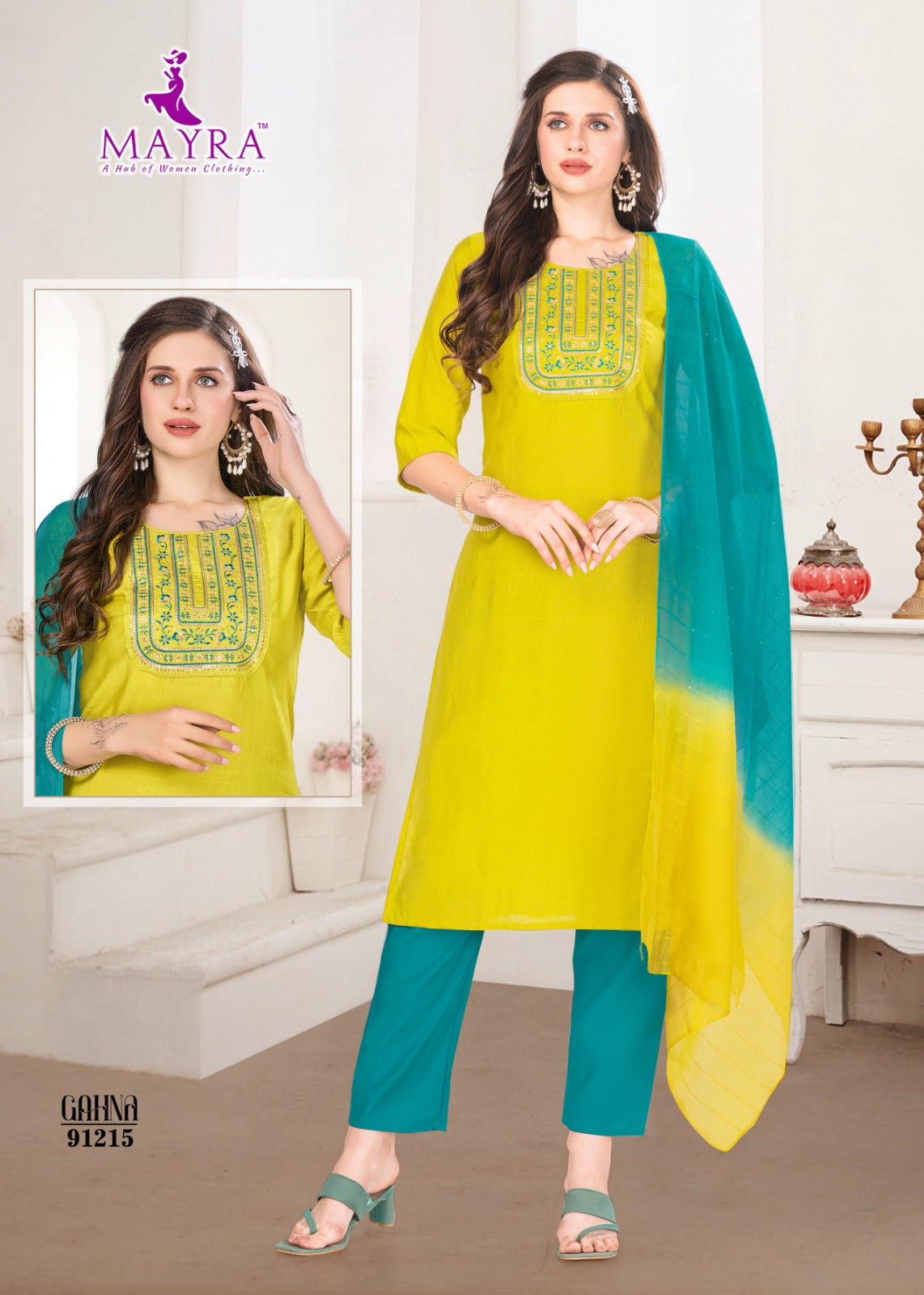 Gahna Mayra Vetican Readymade Pant Style Suits Supplier Gujarat