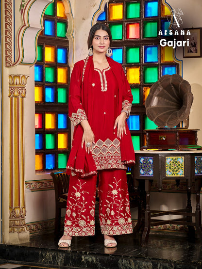 Gajari Afsana Chinon Pakistani Readymade Suits Wholesaler Gujarat