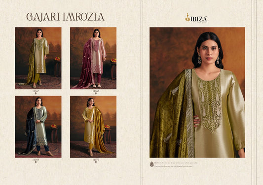 Gajari Imrozia Ibiza Pure Silk Velvet Suits Exporter Gujarat