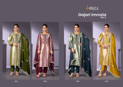 Gajari Imrozia Vol 2 Ibiza Silk Pant Style Suits Wholesaler Gujarat