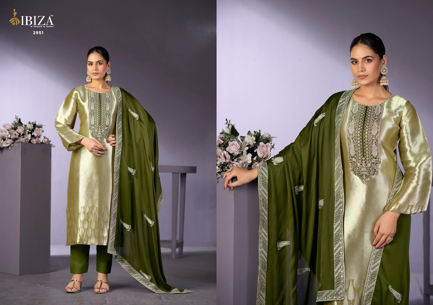 Gajari Imrozia Vol 2 Ibiza Silk Pant Style Suits Wholesaler Gujarat