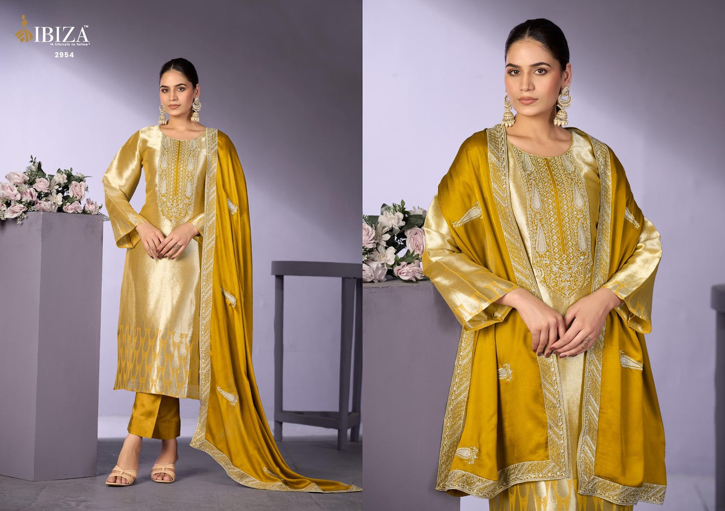 Gajari Imrozia Vol 2 Ibiza Silk Pant Style Suits Wholesaler Gujarat