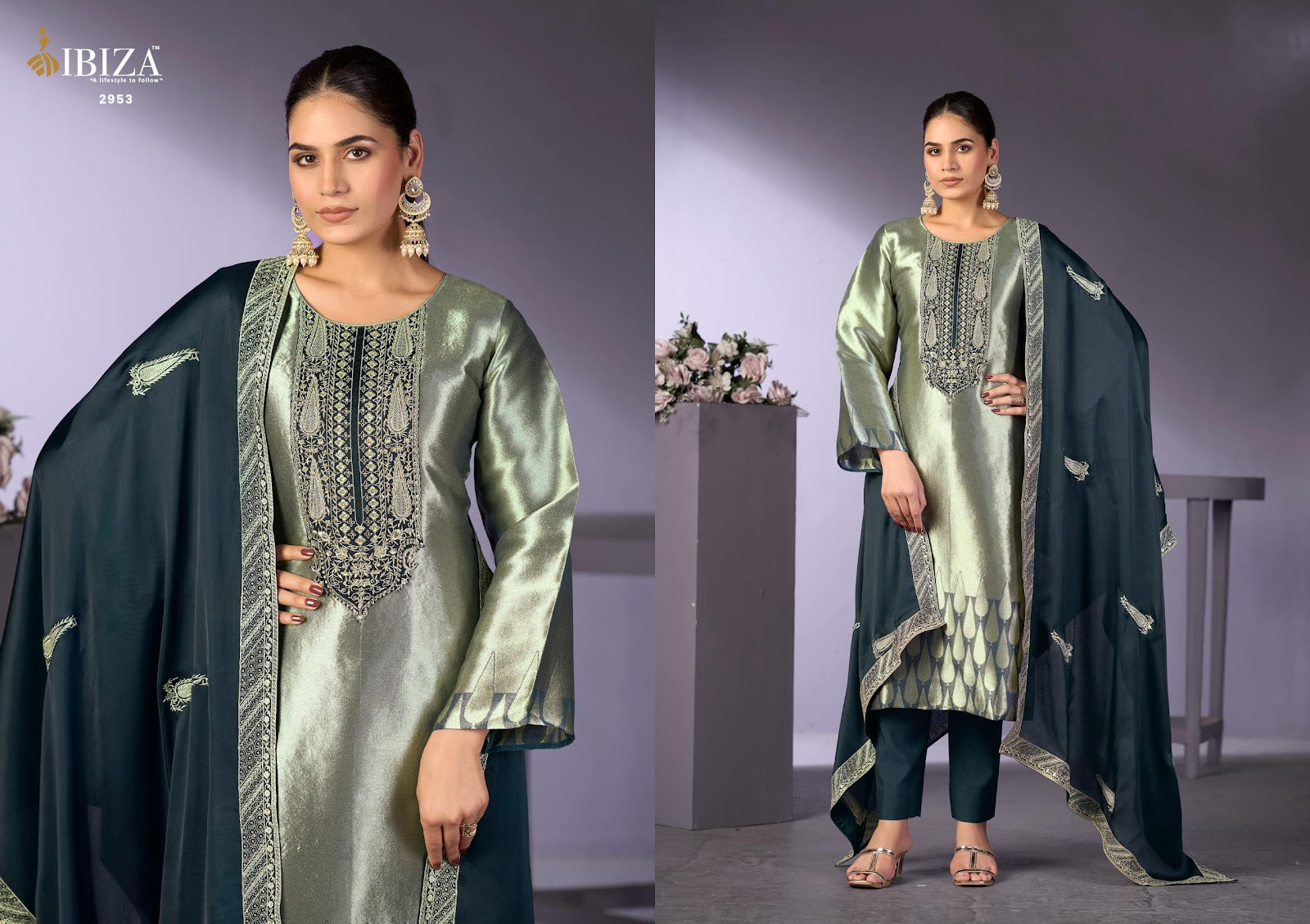 Gajari Imrozia Vol 2 Ibiza Silk Pant Style Suits Wholesaler Gujarat