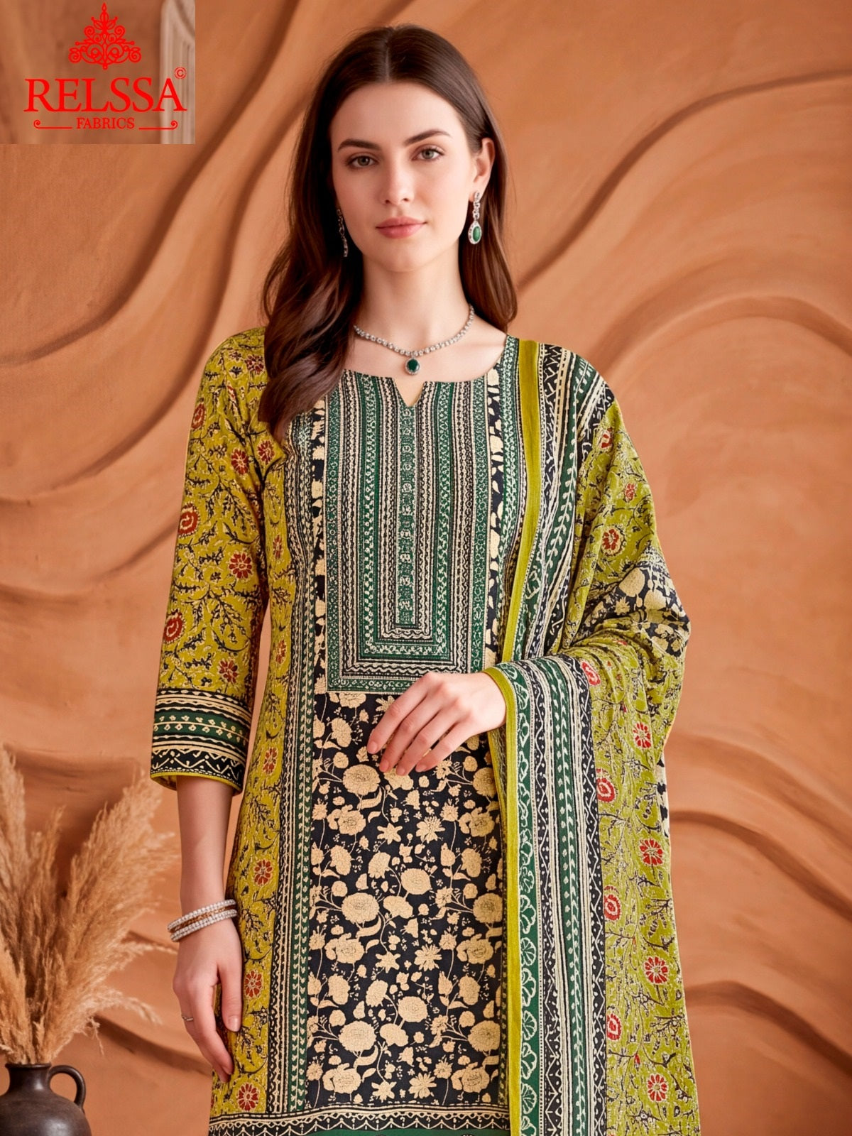 Gaji Satin 3 Relssa Fabrics Pant Style Suits Wholesale