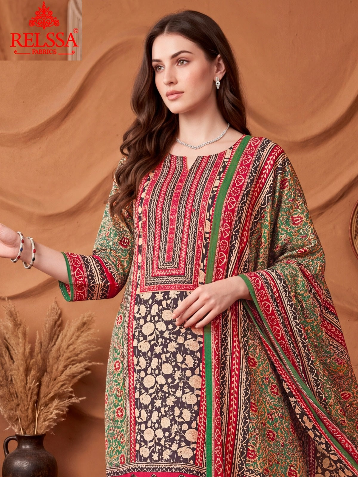 Gaji Satin 3 Relssa Fabrics Pant Style Suits Wholesale