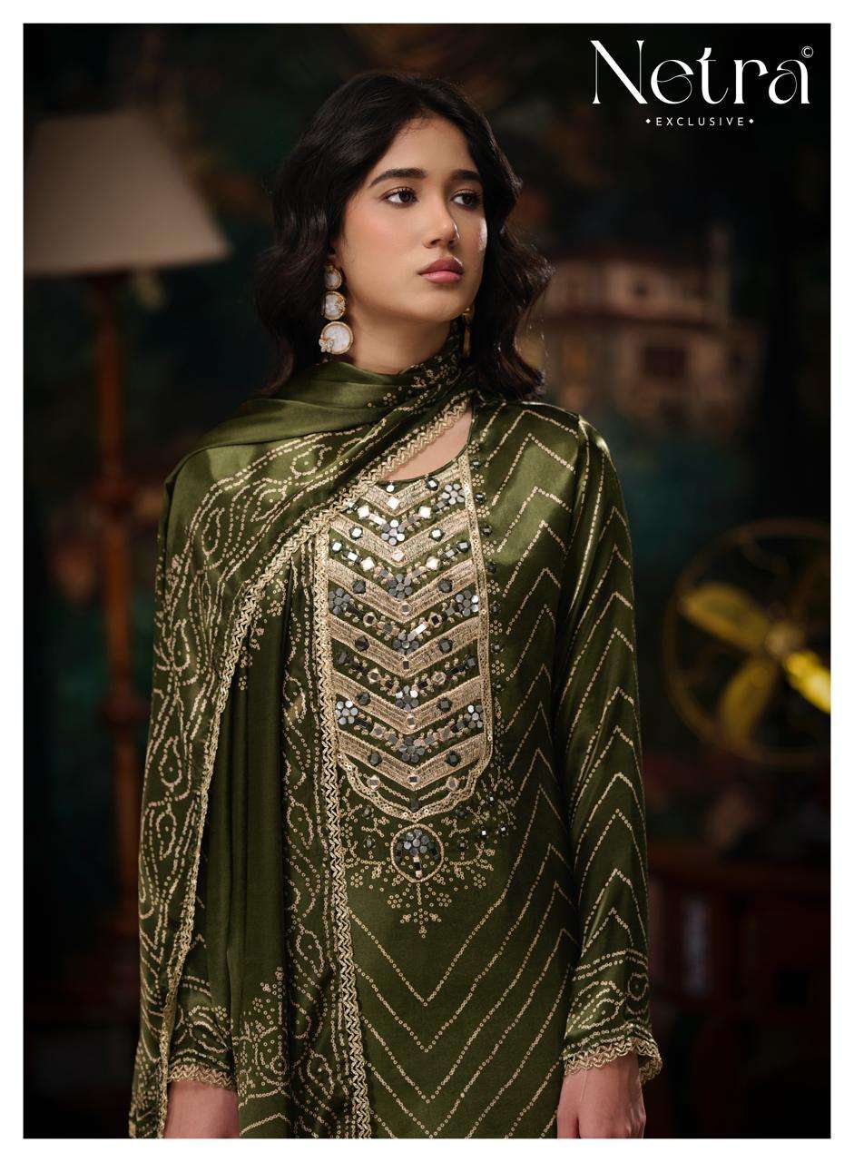 Gajji Vol 10 Netra Silk Pant Style Suits Exporter