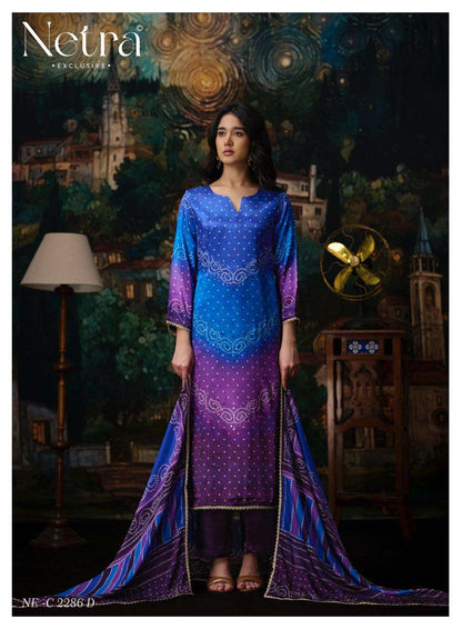 Gajji Vol 13 Netra Silk Pant Style Suits Wholesale Price