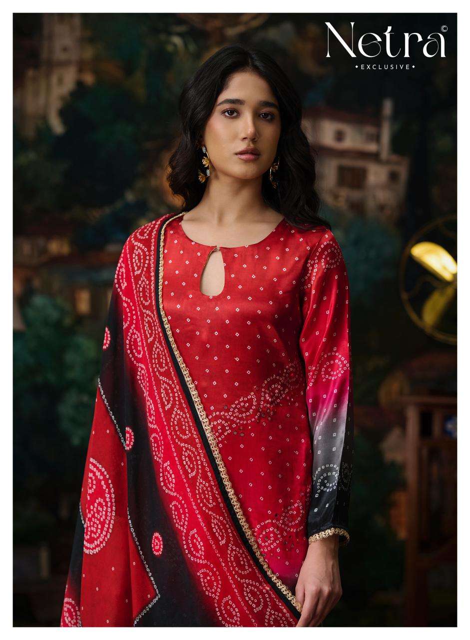 Gajji Vol 13 Netra Silk Pant Style Suits Wholesale Price