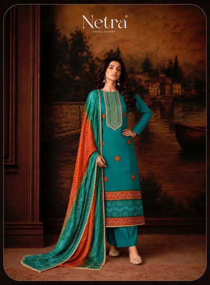 Gajji Vol 1 Netra Silk Pant Style Suits Manufacturer Ahmedabad