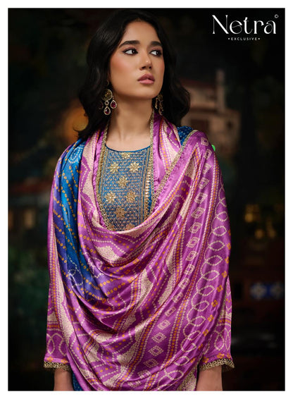 Gajji Vol 5 Netra Silk Pant Style Suits Wholesaler India