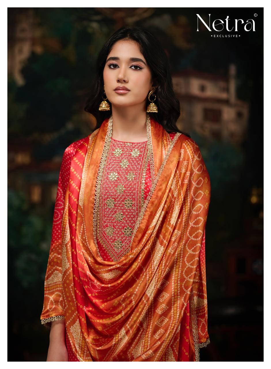 Gajji Vol 5 Netra Silk Pant Style Suits Wholesaler India