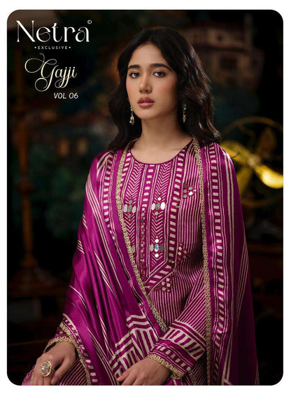 Gajji Vol 6 Netra Pant Style Suits Wholesale Rate