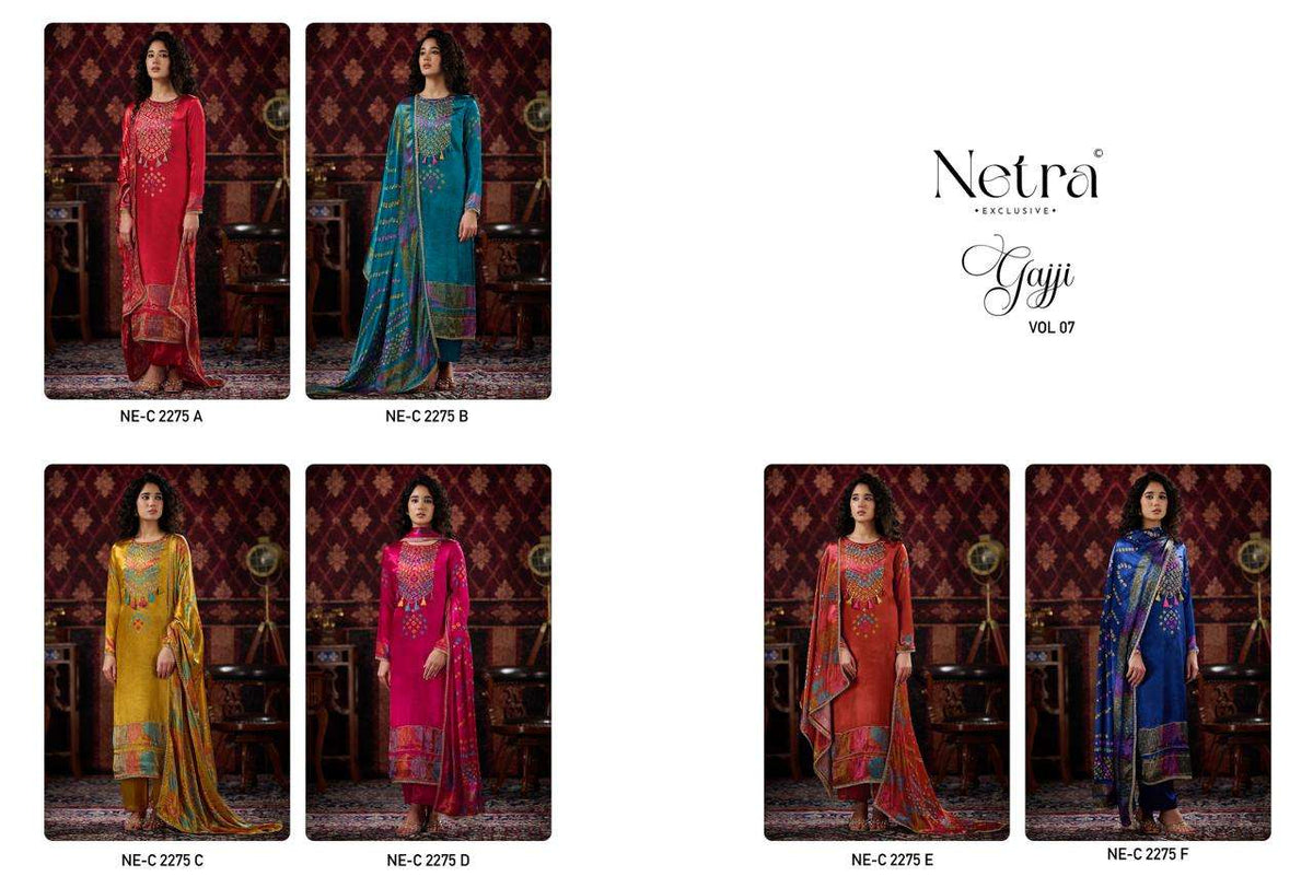 Gajji Vol 7 Netra Pant Style Suits Wholesaler India