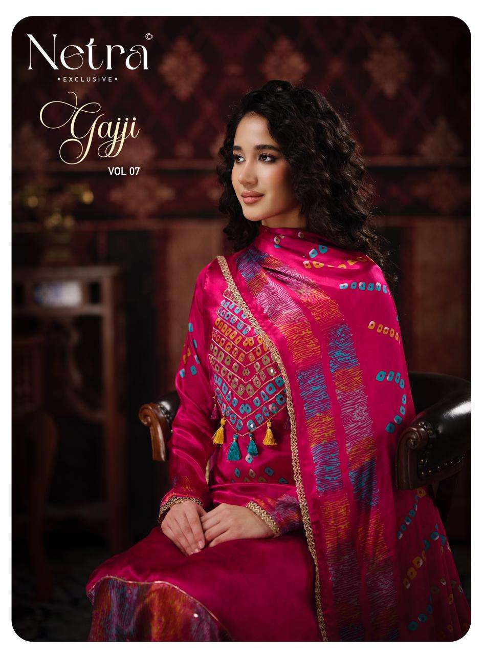 Gajji Vol 7 Netra Pant Style Suits Wholesaler India