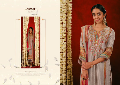 Gajrare Jay Vijay Silk Jacquard Plazzo Style Suits Manufacturer