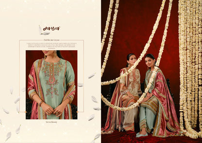 Gajrare Jay Vijay Silk Jacquard Plazzo Style Suits Manufacturer