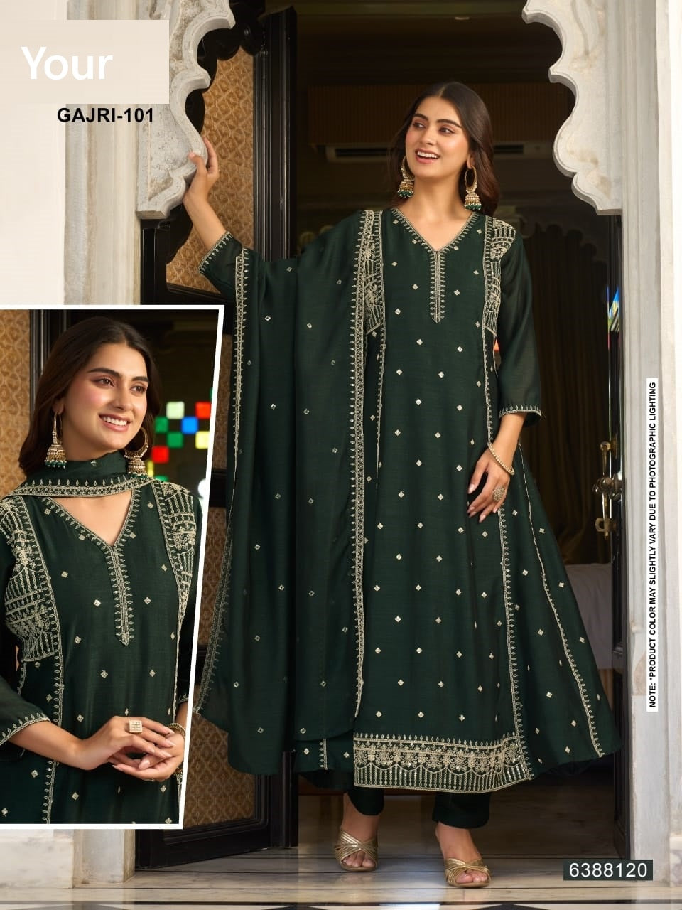 Gajri Your Vichitra Silk Readymade Anarkali Suits Wholesaler Ahmedabad