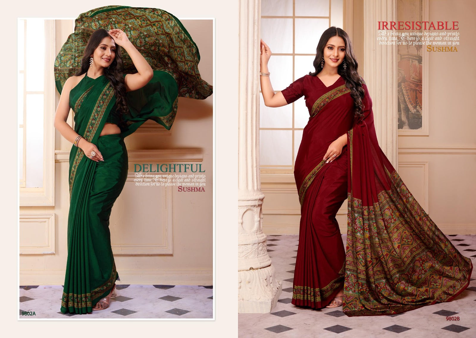 Gala Festival Sushma Crape Sarees Supplier Gujarat