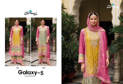 Galaxy 5 Your Choice Chinon Readymade Sharara Suits Manufacturer Ahmedabad