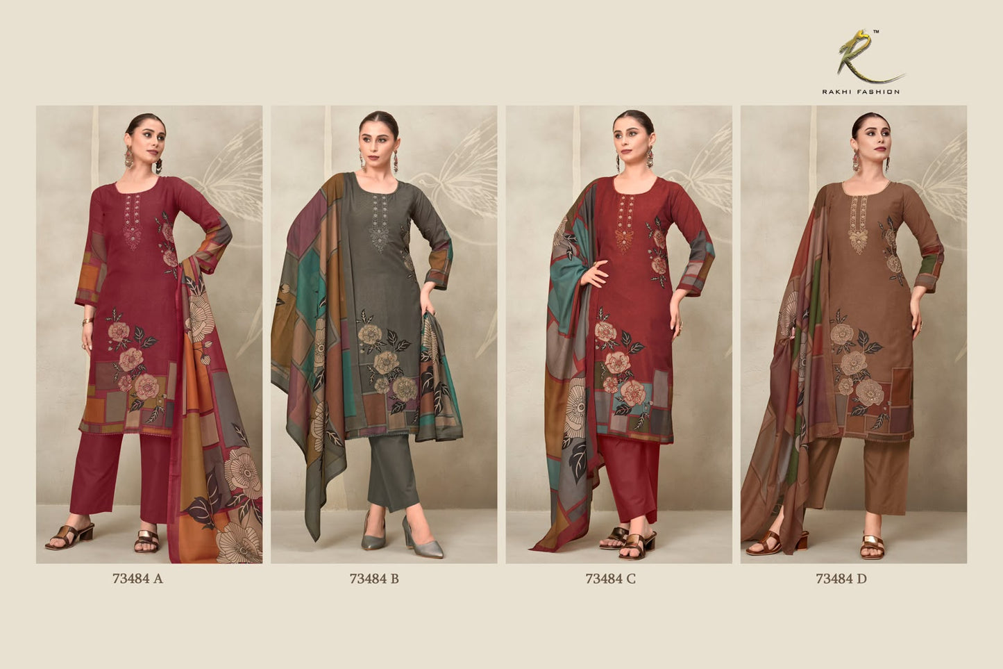 Galaxy Attire 73484 Rakhi Fashion Bemberg Pant Style Suits Manufacturer Gujarat