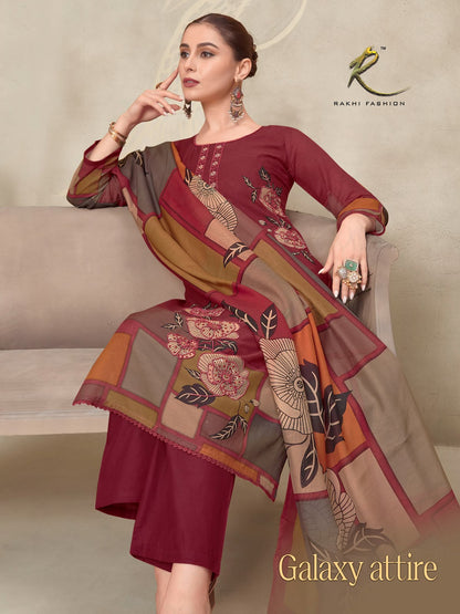 Galaxy Attire 73484 Rakhi Fashion Bemberg Pant Style Suits Manufacturer Gujarat