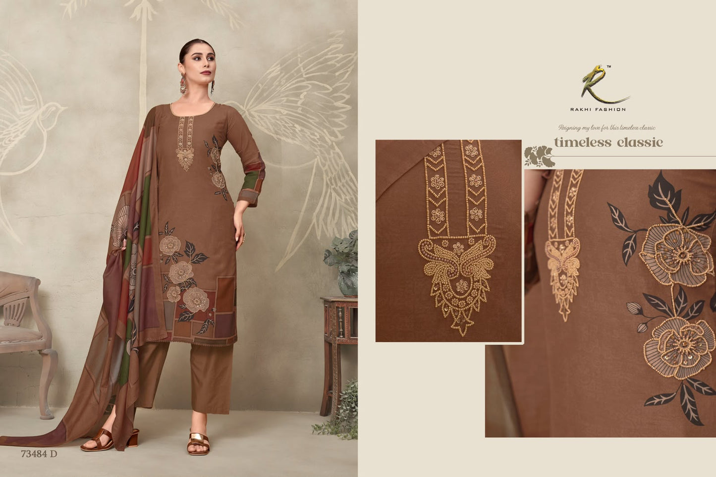 Galaxy Attire 73484 Rakhi Fashion Bemberg Pant Style Suits Manufacturer Gujarat