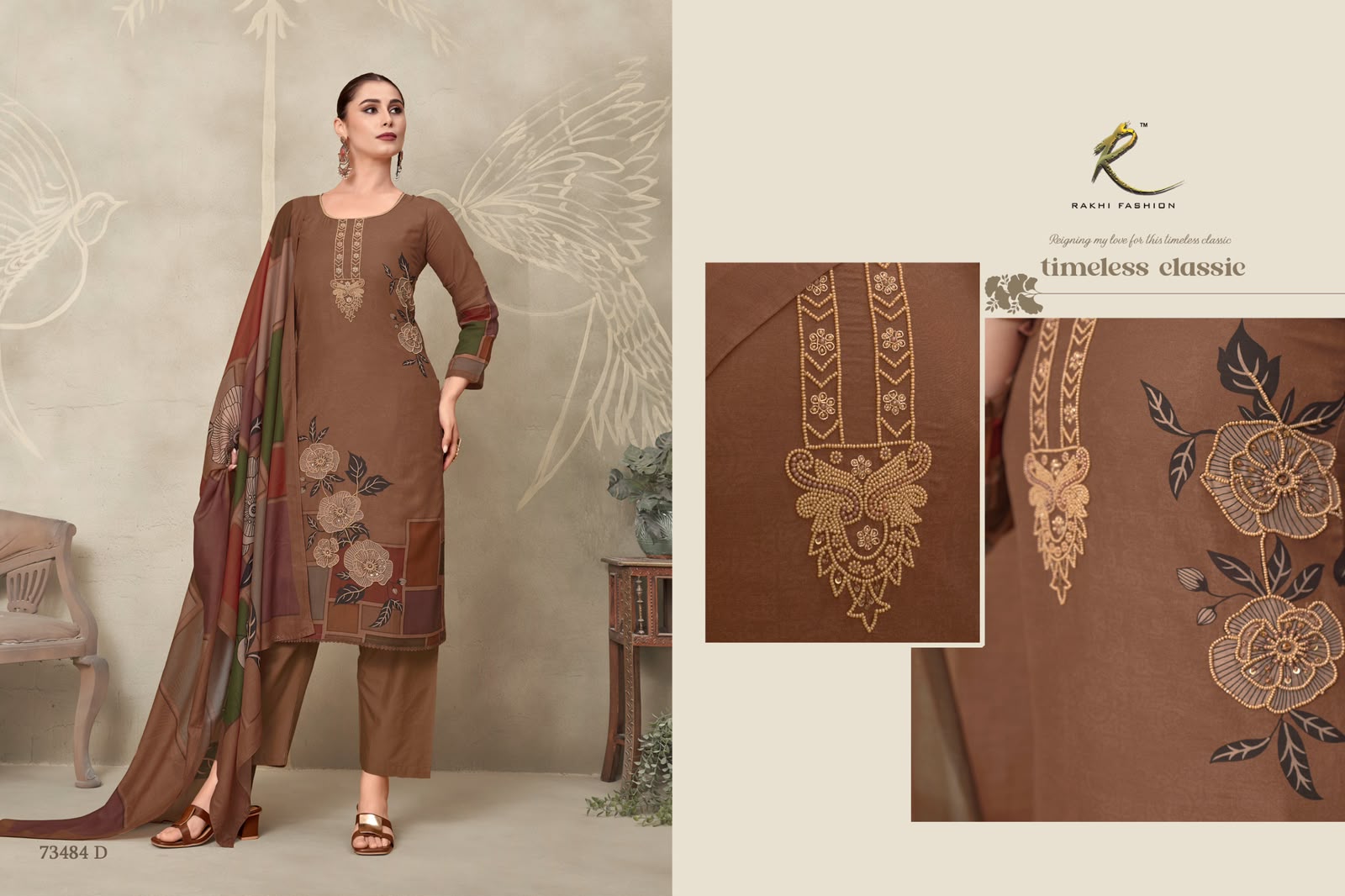Galaxy Attire 73484 Rakhi Fashion Bemberg Pant Style Suits Manufacturer Gujarat