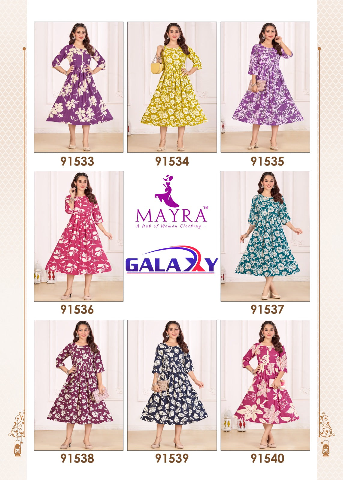Galaxy Mayra Reyon Feeding Kurtis Supplier Ahmedabad