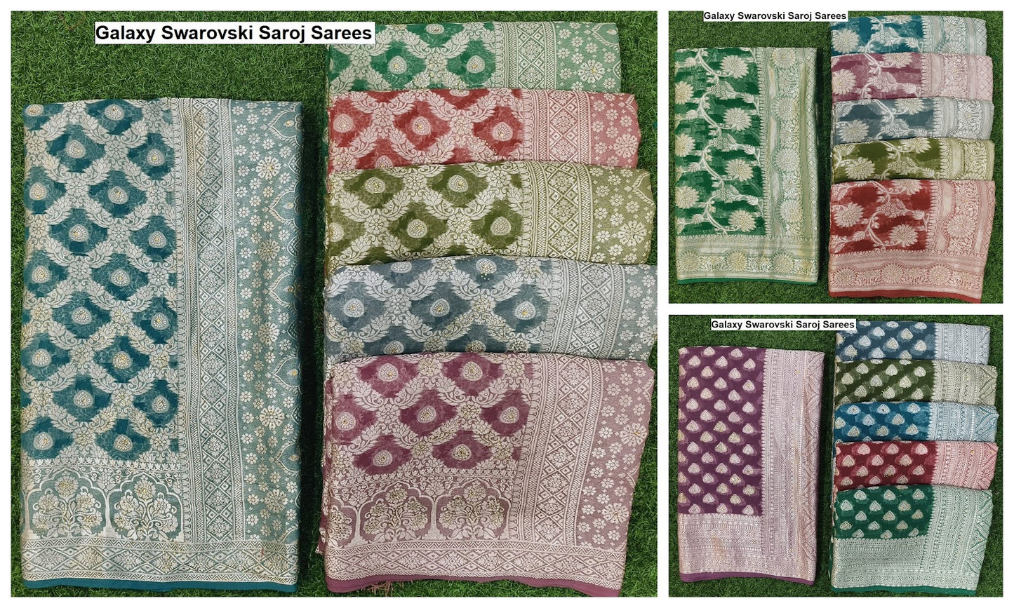 Galaxy Swarovski Saroj Sarees Wholesaler