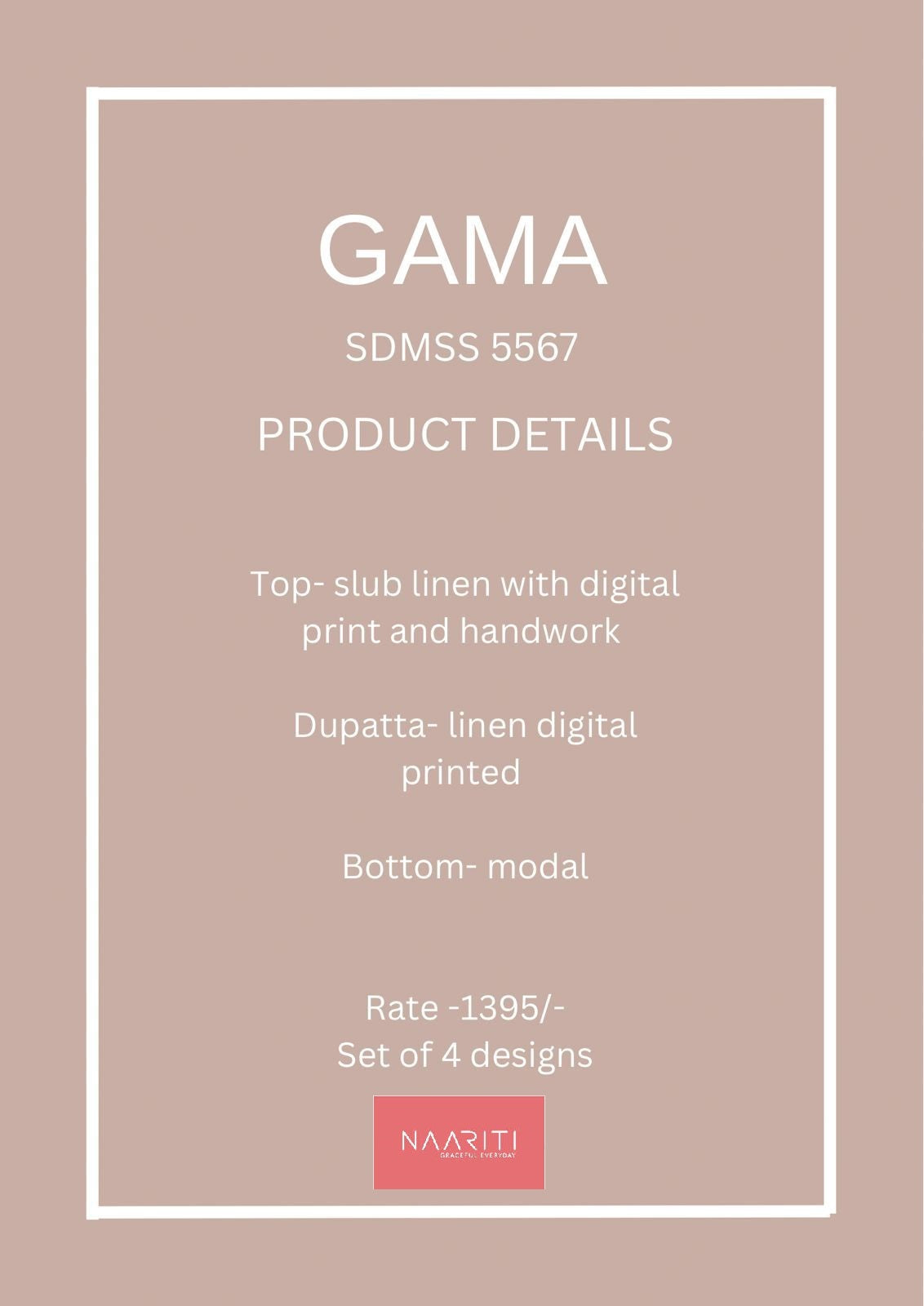 Gama 5567 Naariti Slub Linen Pant Style Suits Wholesaler
