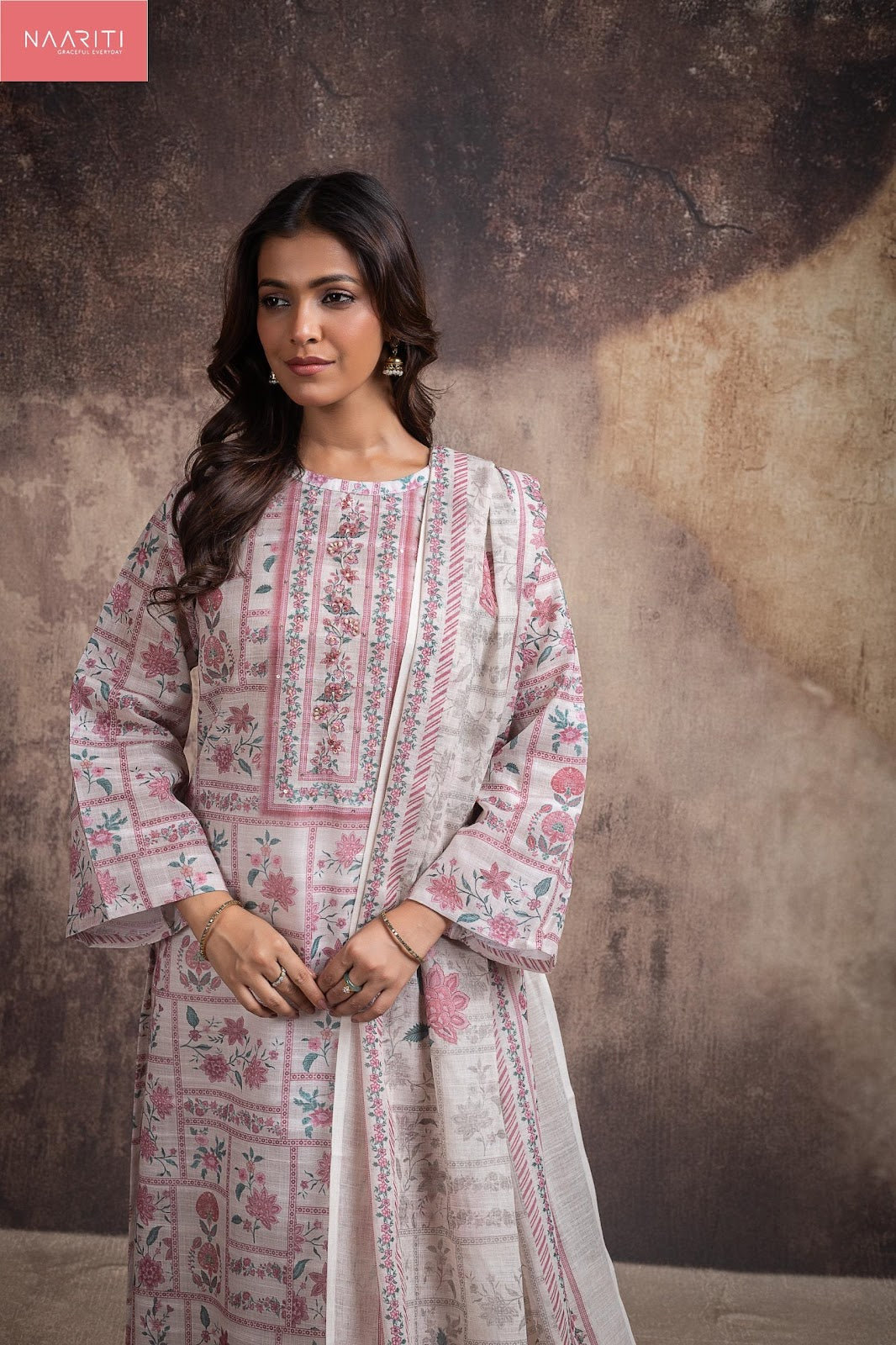 Gama 5567 Naariti Slub Linen Pant Style Suits Wholesaler