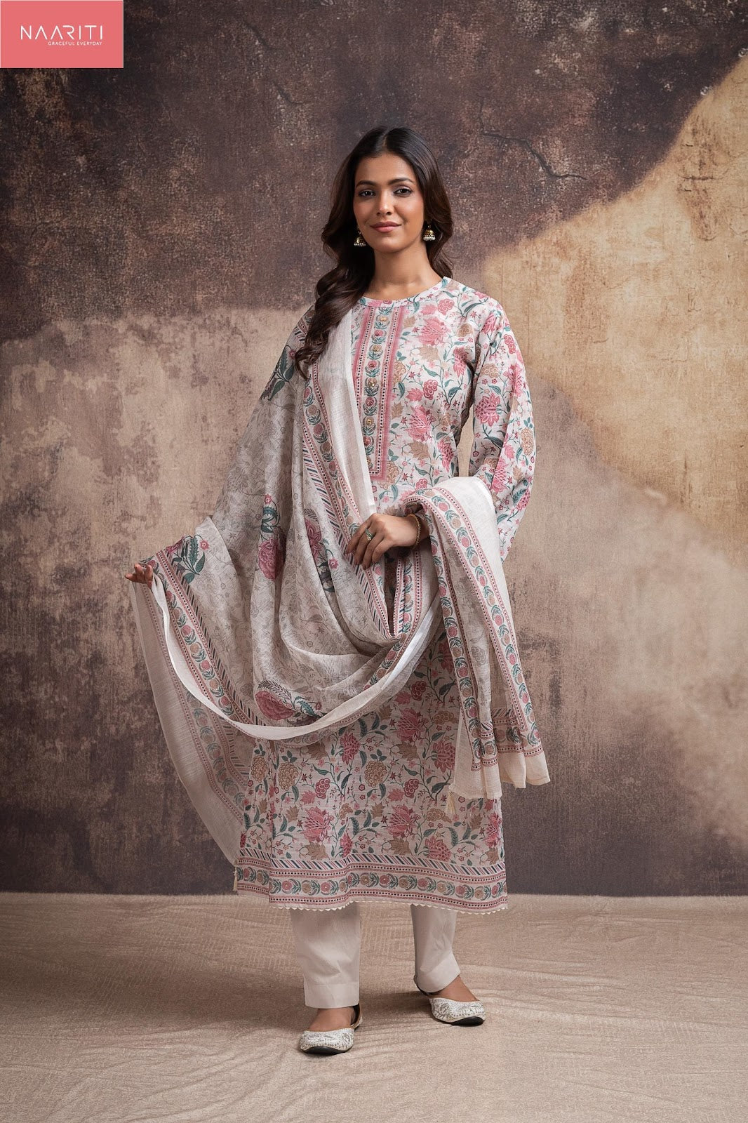 Gama 5567 Naariti Slub Linen Pant Style Suits Wholesaler