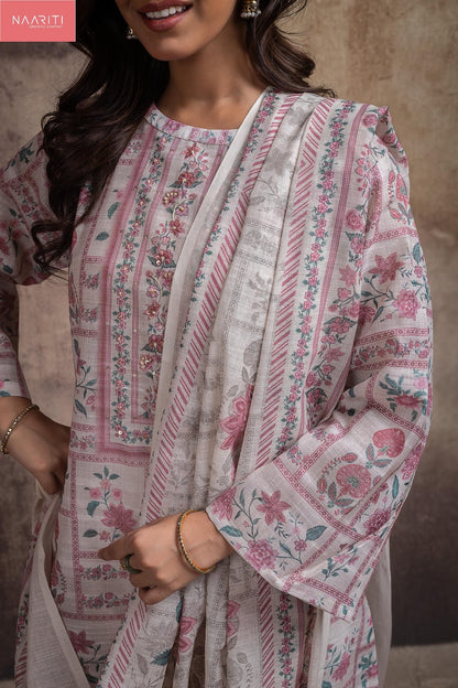 Gama 5567 Naariti Slub Linen Pant Style Suits Wholesaler