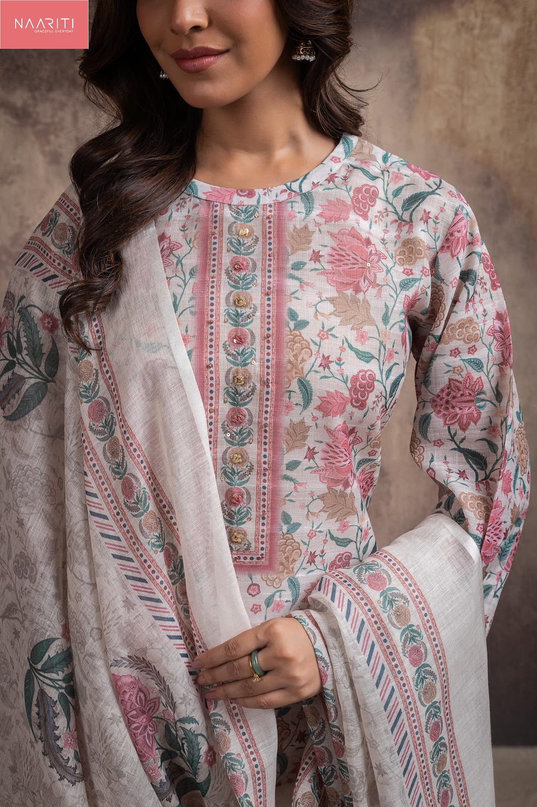 Gama 5567 Naariti Slub Linen Pant Style Suits Wholesaler