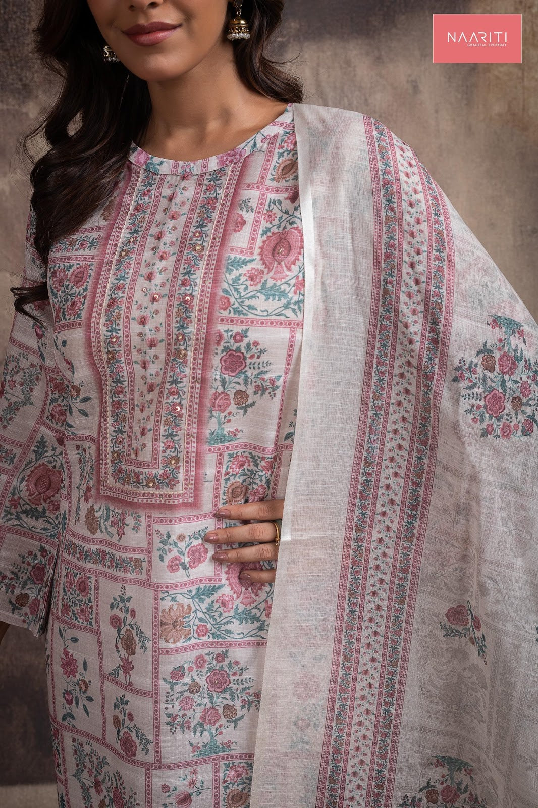 Gama 5567 Naariti Slub Linen Pant Style Suits Wholesaler