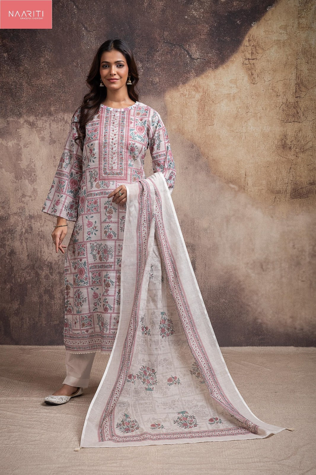 Gama 5567 Naariti Slub Linen Pant Style Suits Wholesaler