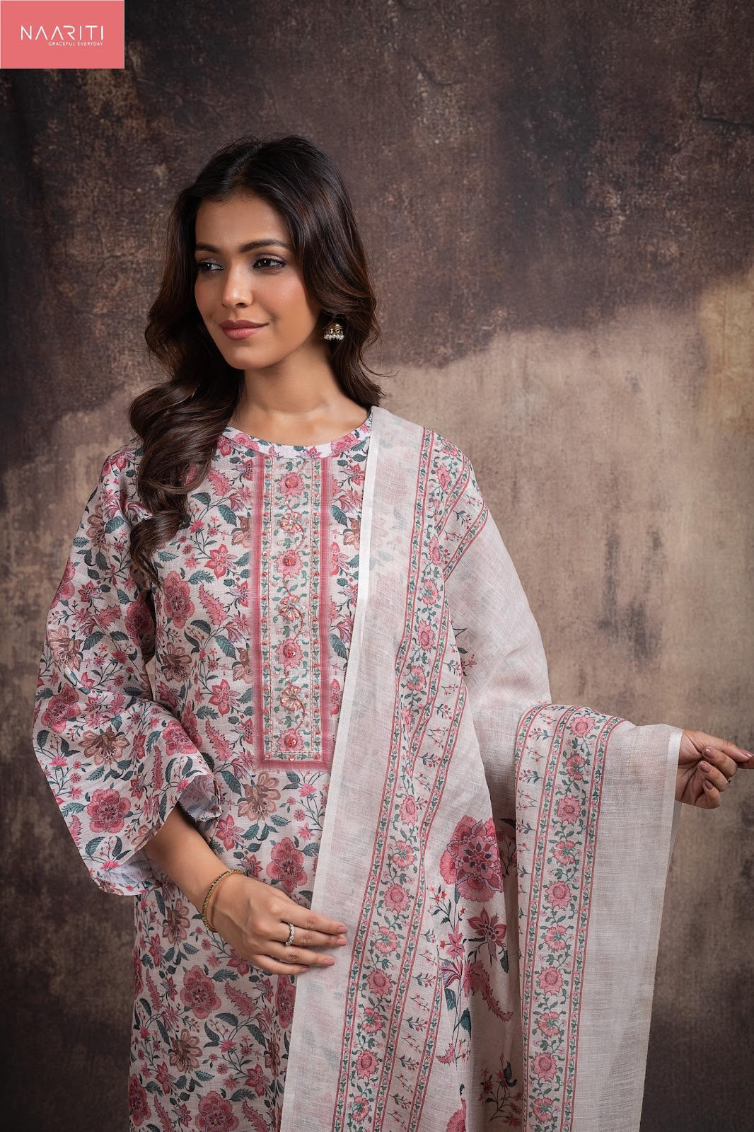 Gama 5567 Naariti Slub Linen Pant Style Suits Wholesaler