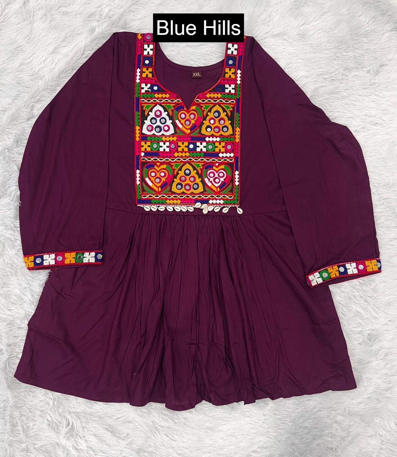 Gamthi Blue Hills Heavy Rayon Fancy Tops Wholesaler Ahmedabad