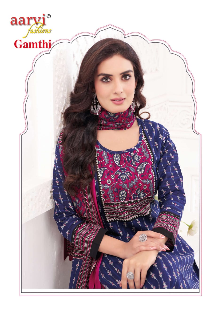 Gamthi Vol 10 Aarvi Fashions Readymade Cotton Pant Suits Supplier India