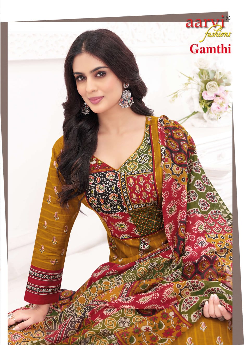 Gamthi Vol 10 Aarvi Fashions Readymade Cotton Pant Suits Supplier India