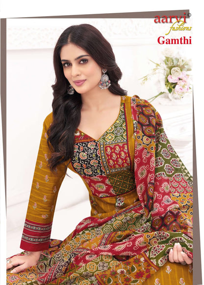 Gamthi Vol 10 Aarvi Fashions Readymade Cotton Pant Suits Supplier India